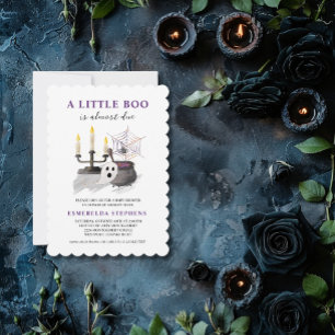 Halloween Ghost Little Boo Baby Shower  Invitation