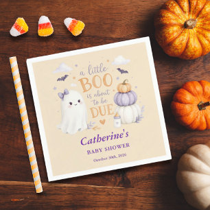 Halloween Ghost Little Boo Baby Shower Napkin