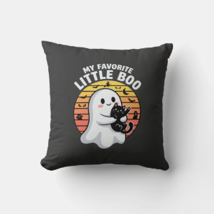 Halloween Ghost Little Boo Cat Cushion