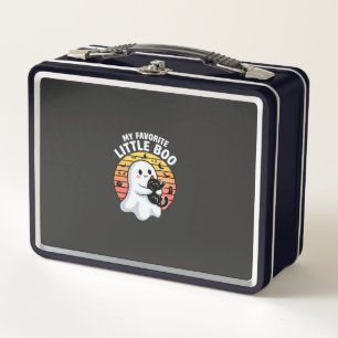 Halloween Ghost Little Boo Cat Metal Lunch Box