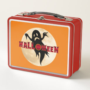 Halloween Ghost Moon Metal Lunch Box
