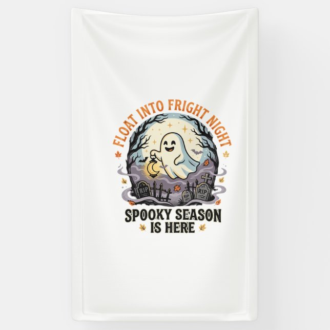 Halloween Ghost Moon Parade Banner (Vertical)