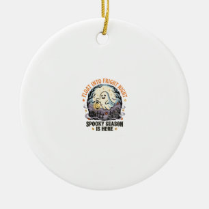 Halloween Ghost Moon Parade Ceramic Tree Decoration