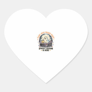 Halloween Ghost Moon Parade Heart Sticker