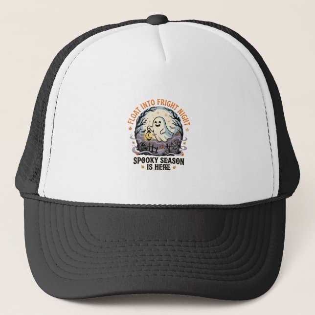 Halloween Ghost Moon Parade Trucker Hat (Front)
