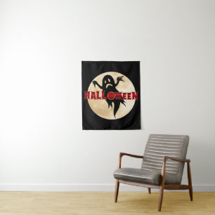 Halloween Ghost Moon Tapestry