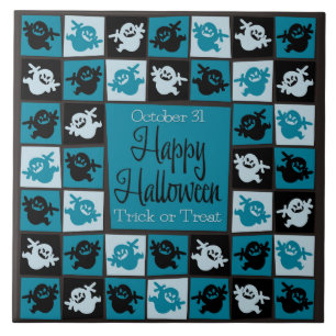 Halloween ghost mosaic tile