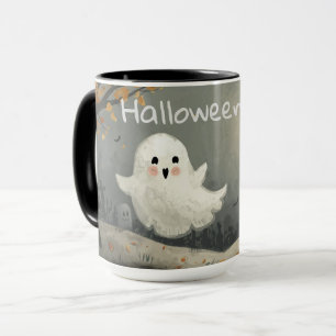 Halloween Ghost Mug   Spooky Coffee Cup