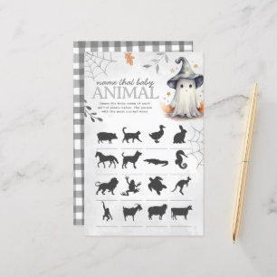 Halloween Ghost Name that Animal Baby Shower Game