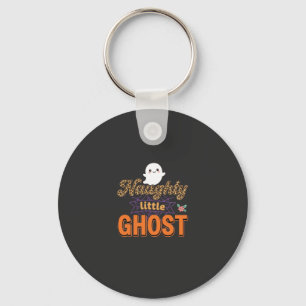 Halloween Ghost Naughty Little Ghost Design Key Ring