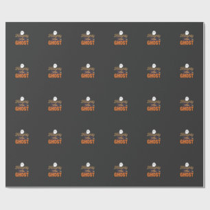 Halloween Ghost Naughty Little Ghost Design Wrapping Paper