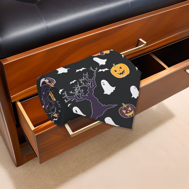 Halloween Ghost Night Pattern Tie (Creator Uploaded)