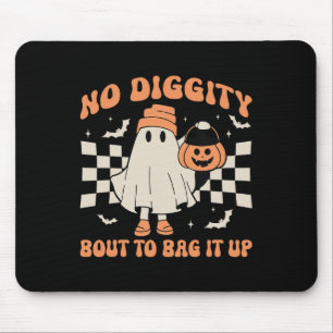 Halloween Ghost No Diggity Bout to Bag it Up Toddl Mouse Mat