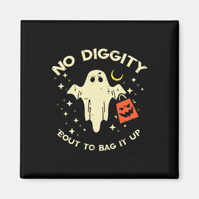 Halloween Ghost No Diggity Costume Boys Girls Kids Magnet (Front)