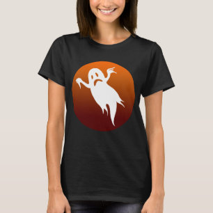 Halloween ghost orange moon T-Shirt
