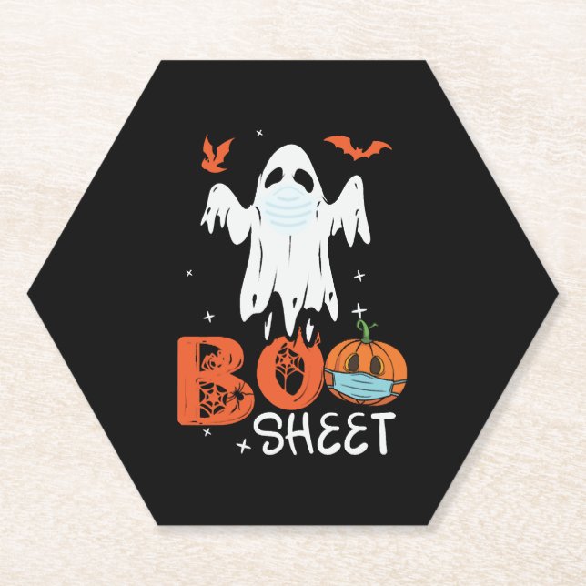 Halloween Ghost    Paper Coaster (Front)