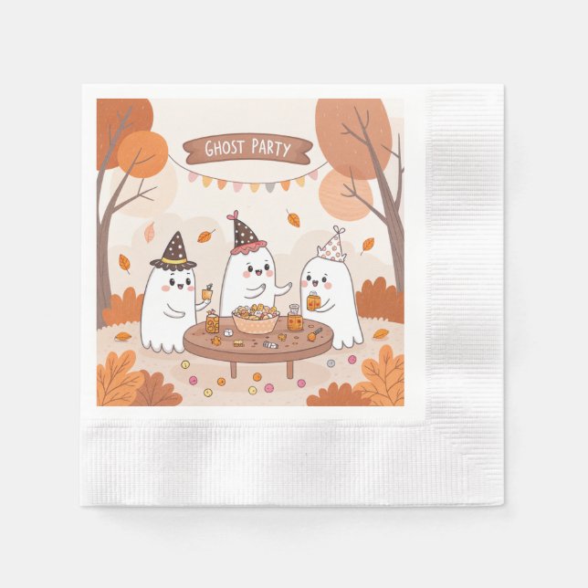 Halloween Ghost Party Napkin (Front)