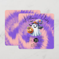 Halloween Ghost Party Tie Dye Hand Drawn