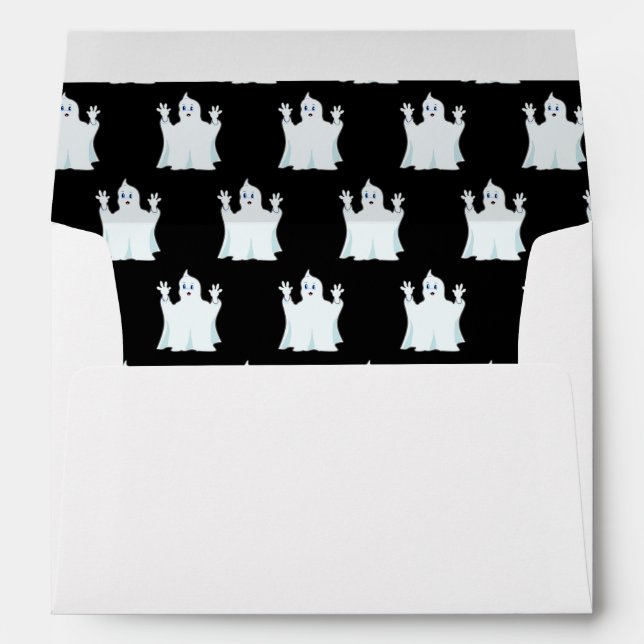 Halloween Ghost Pattern Envelope (Back (Bottom))