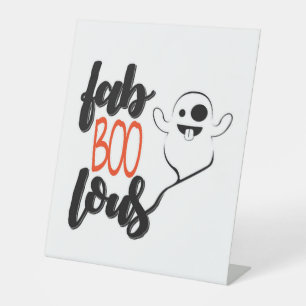 Halloween Ghost Pedestal Sign