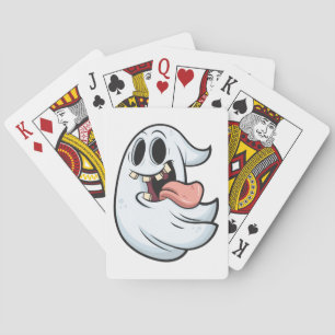 Halloween ghost playing cards