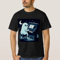 Halloween Ghost Playing Piano Funny