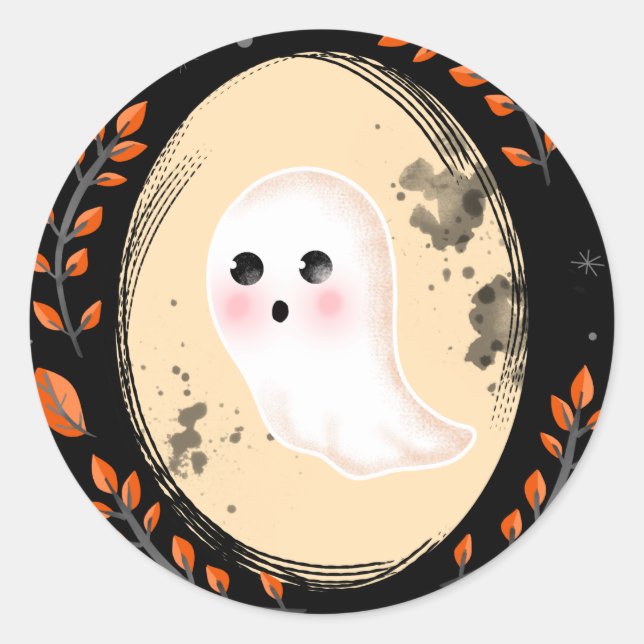 Halloween Ghost Portrait stickers (Front)