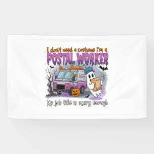 Halloween Ghost,Postal Worker Banner