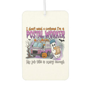 Halloween Ghost,Postal Worker Car Air Freshener