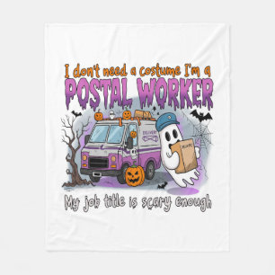Halloween Ghost,Postal Worker Fleece Blanket