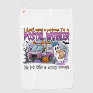 Halloween Ghost,Postal Worker Golf Towel