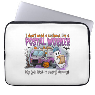 Halloween Ghost,Postal Worker Laptop Sleeve