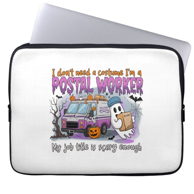 Halloween Ghost,Postal Worker Laptop Sleeve (Front)