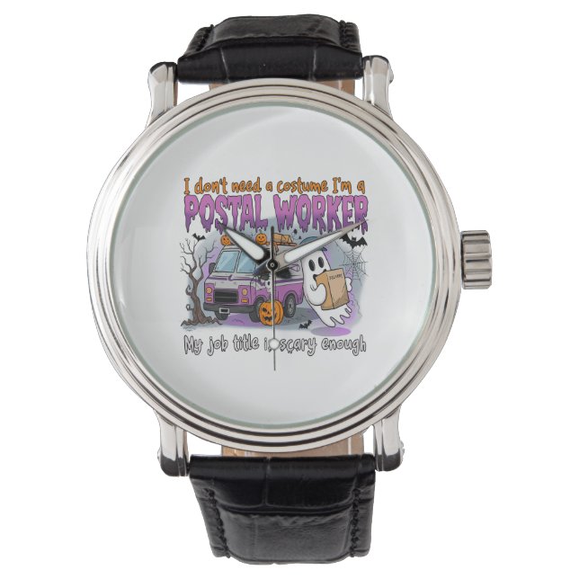 Halloween Ghost,Postal Worker Watch (Front)