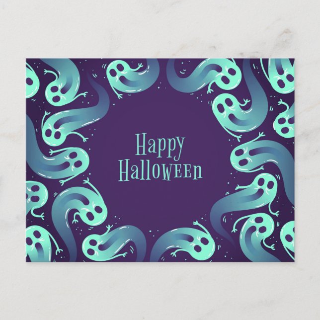Halloween Ghost Postcard (Front)