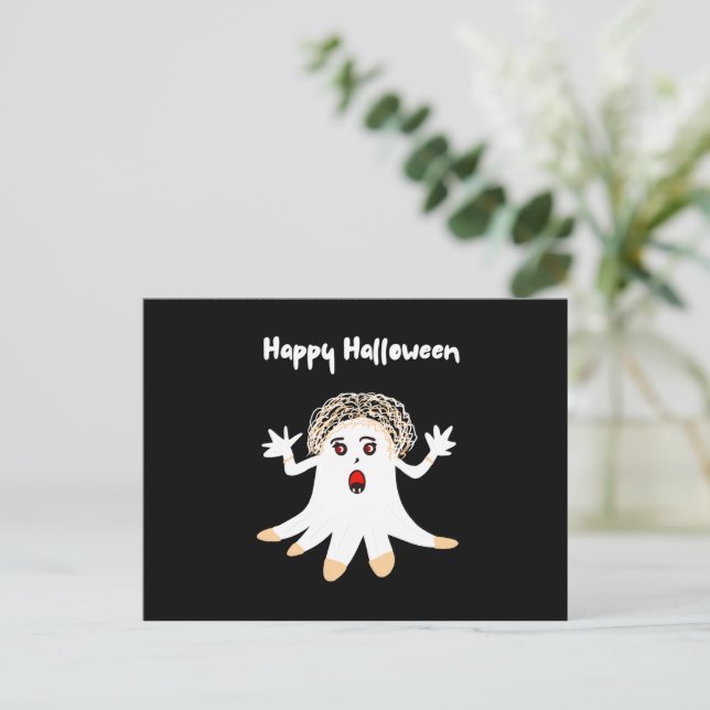 Halloween ghost postcard (Standing Front)