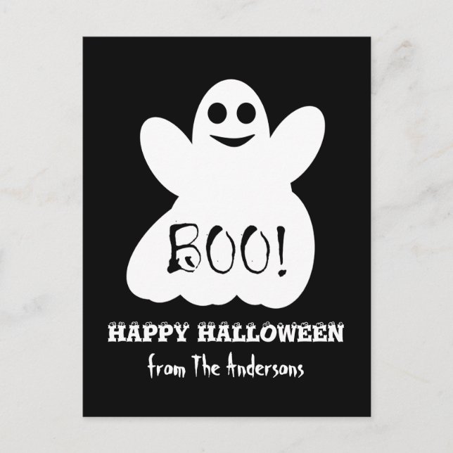 Halloween Ghost Postcard (Front)