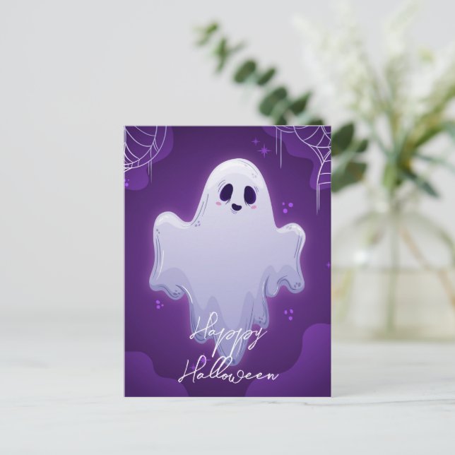 Halloween Ghost Postcard (Standing Front)