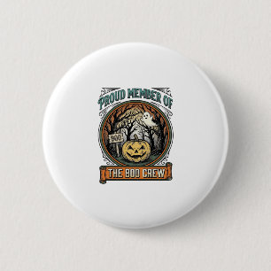 Halloween Ghost Proud Member Boo Crew Vintage Funn 6 Cm Round Badge