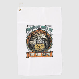 Halloween Ghost Proud Member Boo Crew Vintage Funn Golf Towel