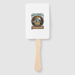 Halloween Ghost Proud Member Boo Crew Vintage Funn Hand Fan