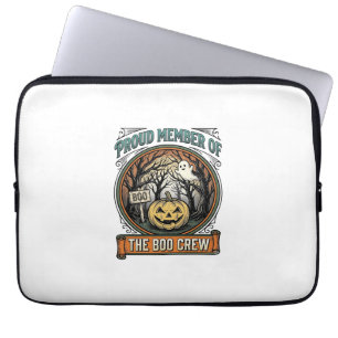 Halloween Ghost Proud Member Boo Crew Vintage Funn Laptop Sleeve