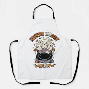 Halloween Ghost Pumpkin Crew Apron