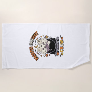 Halloween Ghost Pumpkin Crew Beach Towel
