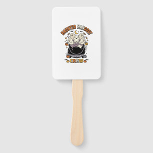 Halloween Ghost Pumpkin Crew Hand Fan