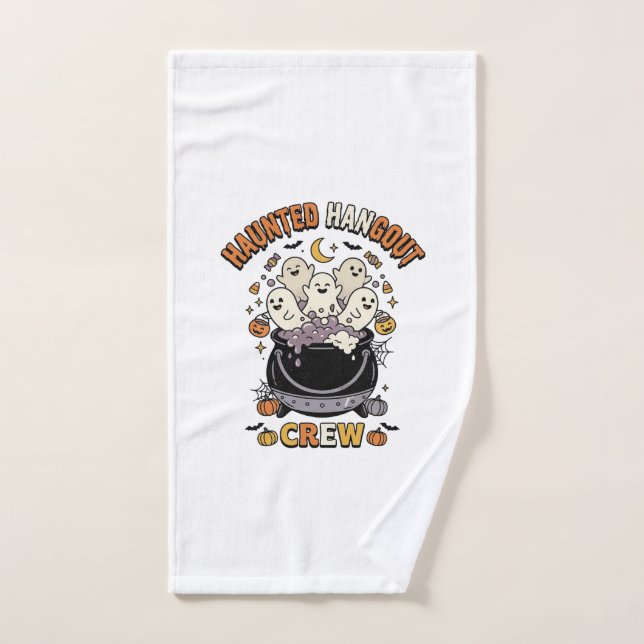 Halloween Ghost Pumpkin Crew Hand Towel (Hand Towel)