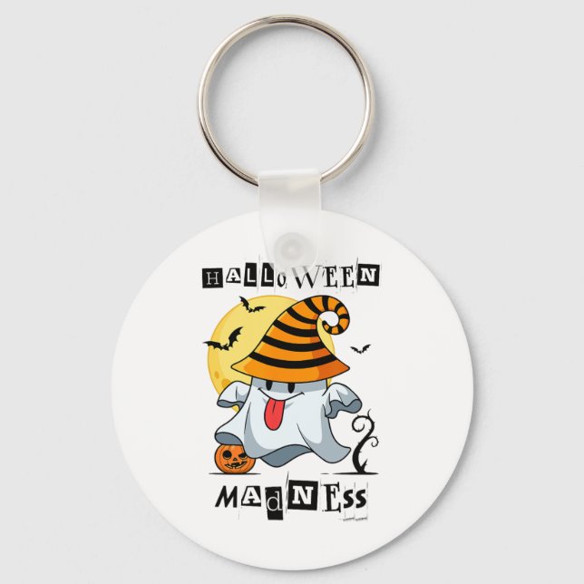 Halloween Ghost Pumpkin S For Men  Key Ring (Front)