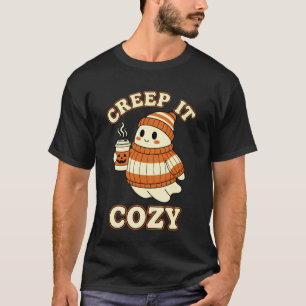 Halloween Ghost Pumpkin Spice Fall Creep It Cosy T-Shirt