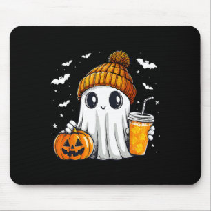 Halloween Ghost Pumpkin Spice Latte Autumn Fall Co Mouse Mat