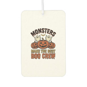 Halloween Ghost Pumpkin Vintage Engraving Funny Te Car Air Freshener